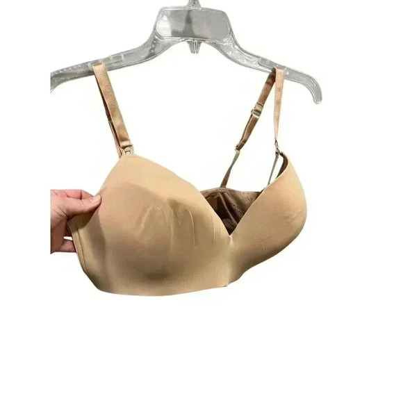 Auden Women's 38DDD Nursing Lightly Lined Wirefree Bra Pearl Tan - Picture 6 of 11